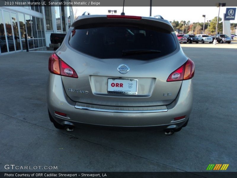 Saharan Stone Metallic / Beige 2010 Nissan Murano LE