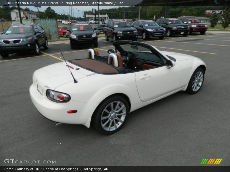 Marble White / Tan 2007 Mazda MX-5 Miata Grand Touring Roadster
