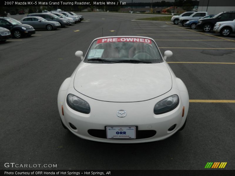 Marble White / Tan 2007 Mazda MX-5 Miata Grand Touring Roadster