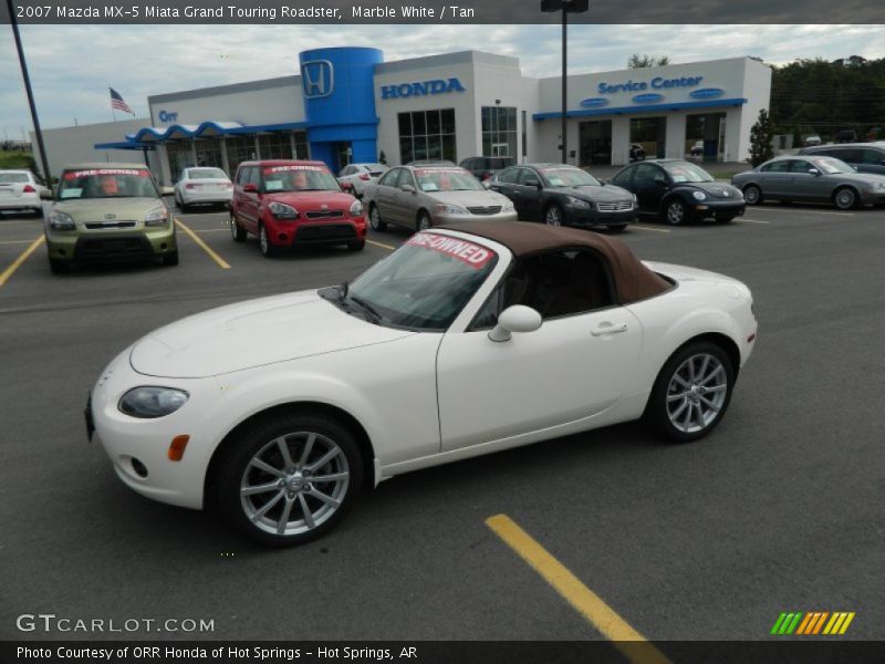 Marble White / Tan 2007 Mazda MX-5 Miata Grand Touring Roadster