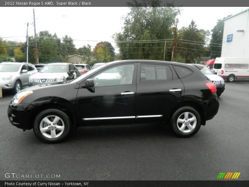 Super Black / Black 2012 Nissan Rogue S AWD