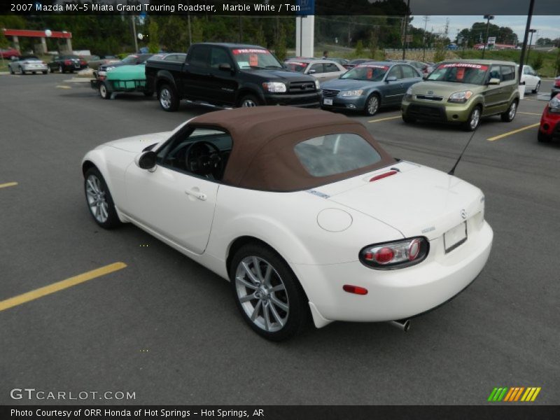 Marble White / Tan 2007 Mazda MX-5 Miata Grand Touring Roadster