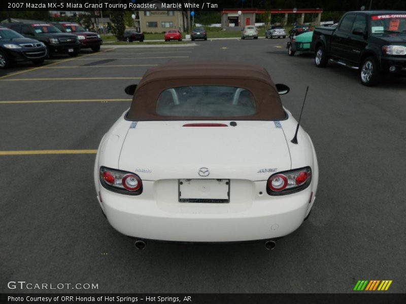 Marble White / Tan 2007 Mazda MX-5 Miata Grand Touring Roadster
