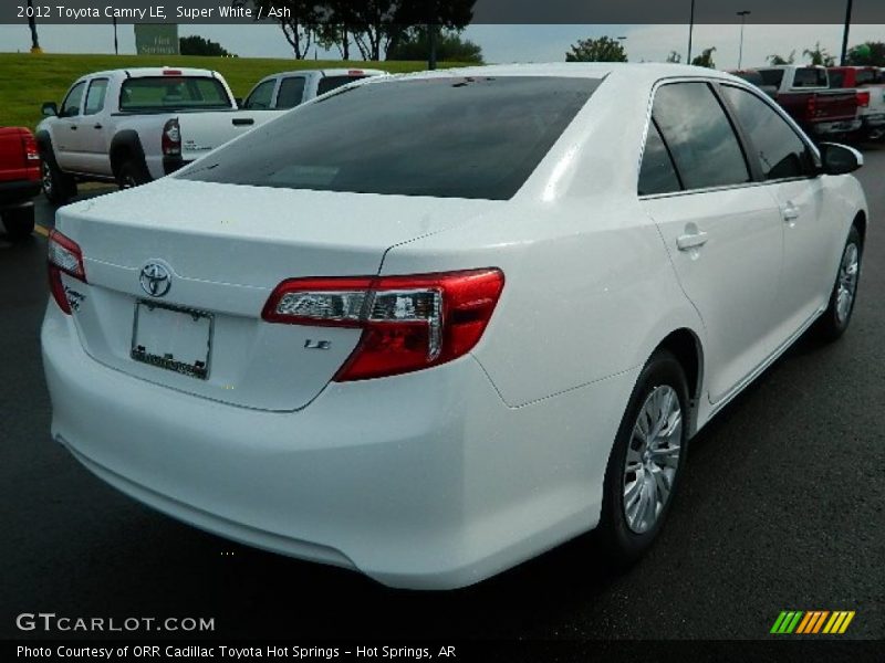 Super White / Ash 2012 Toyota Camry LE