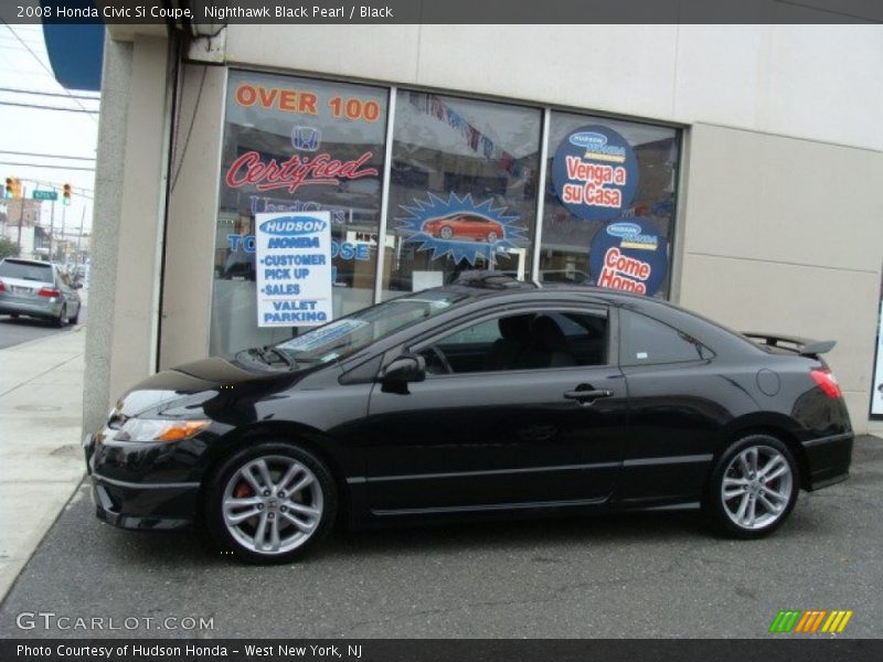 Nighthawk Black Pearl / Black 2008 Honda Civic Si Coupe
