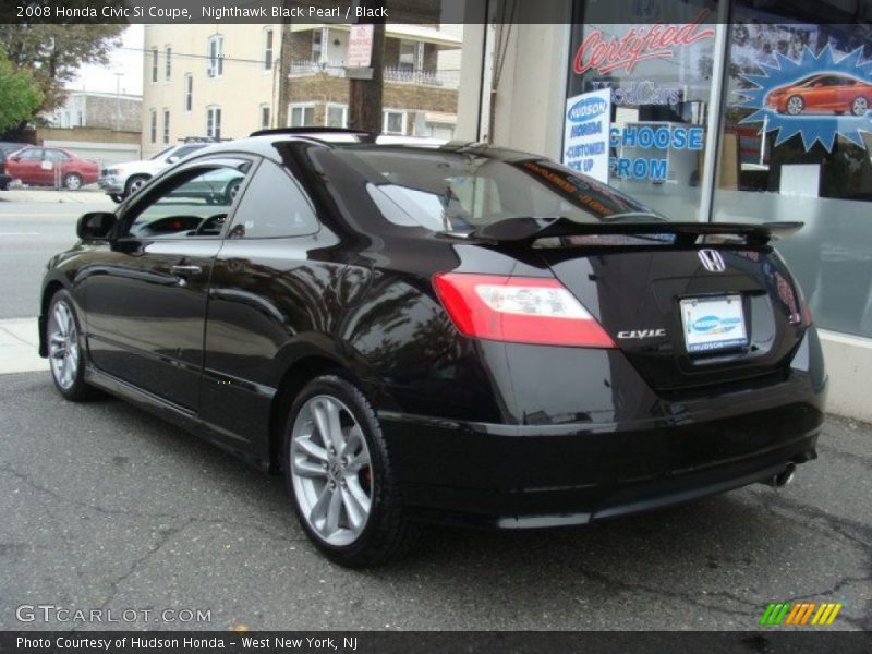 Nighthawk Black Pearl / Black 2008 Honda Civic Si Coupe