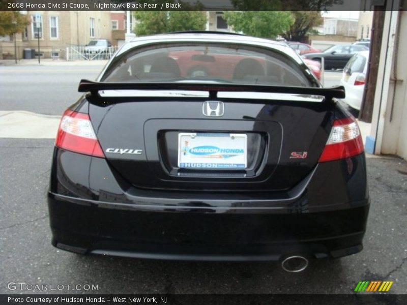 Nighthawk Black Pearl / Black 2008 Honda Civic Si Coupe