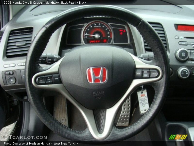 Nighthawk Black Pearl / Black 2008 Honda Civic Si Coupe