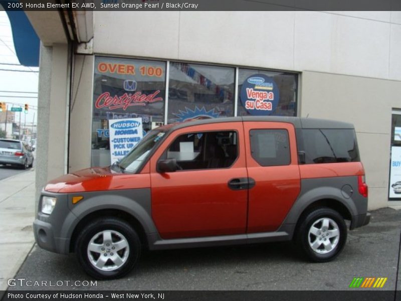 Sunset Orange Pearl / Black/Gray 2005 Honda Element EX AWD