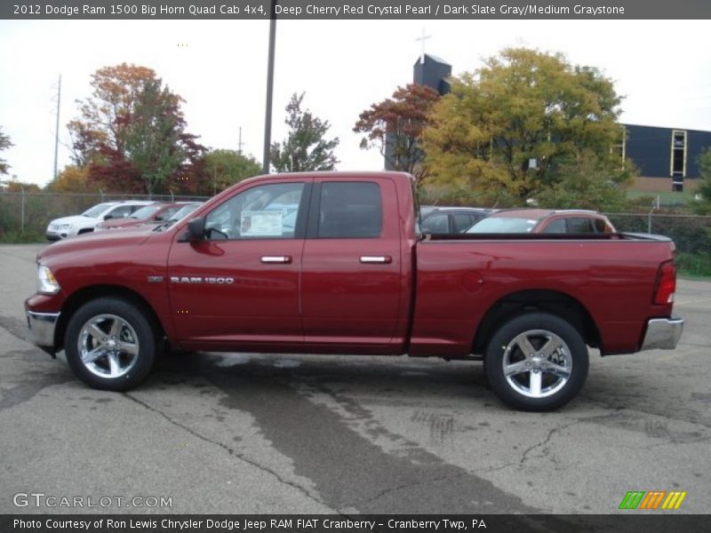 Deep Cherry Red Crystal Pearl / Dark Slate Gray/Medium Graystone 2012 Dodge Ram 1500 Big Horn Quad Cab 4x4