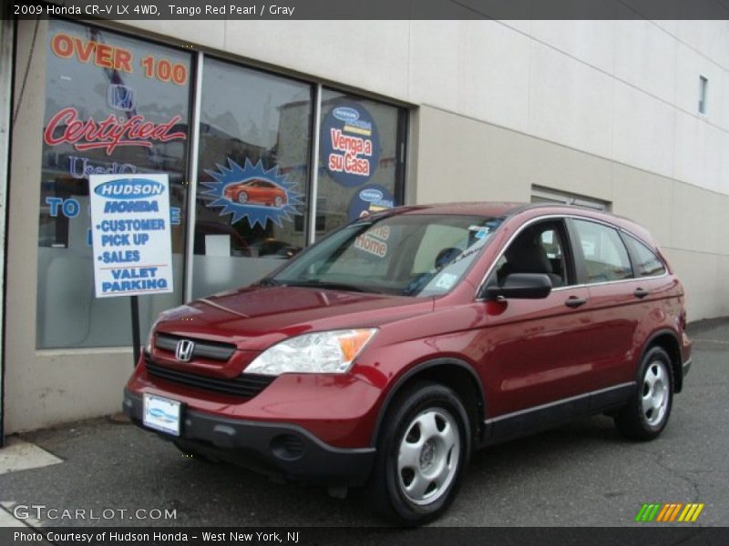 Tango Red Pearl / Gray 2009 Honda CR-V LX 4WD