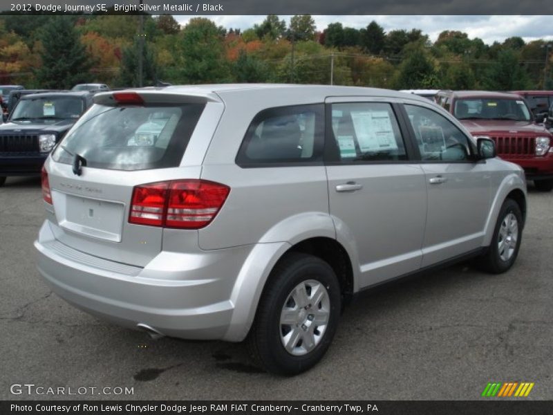 Bright Silver Metallic / Black 2012 Dodge Journey SE