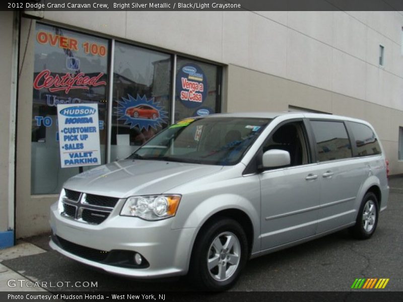 Bright Silver Metallic / Black/Light Graystone 2012 Dodge Grand Caravan Crew