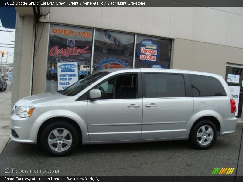 Bright Silver Metallic / Black/Light Graystone 2012 Dodge Grand Caravan Crew