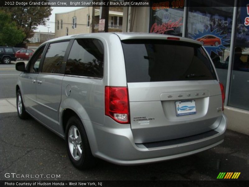 Bright Silver Metallic / Black/Light Graystone 2012 Dodge Grand Caravan Crew