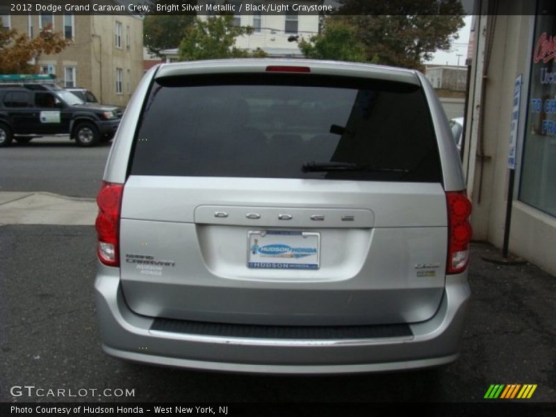 Bright Silver Metallic / Black/Light Graystone 2012 Dodge Grand Caravan Crew
