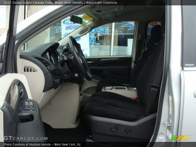 Bright Silver Metallic / Black/Light Graystone 2012 Dodge Grand Caravan Crew