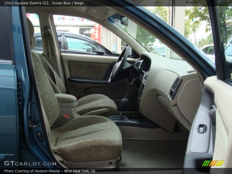 Ocean Blue / Beige 2001 Hyundai Elantra GLS
