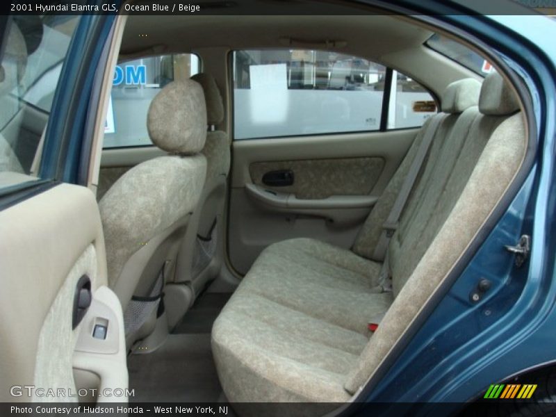 Ocean Blue / Beige 2001 Hyundai Elantra GLS