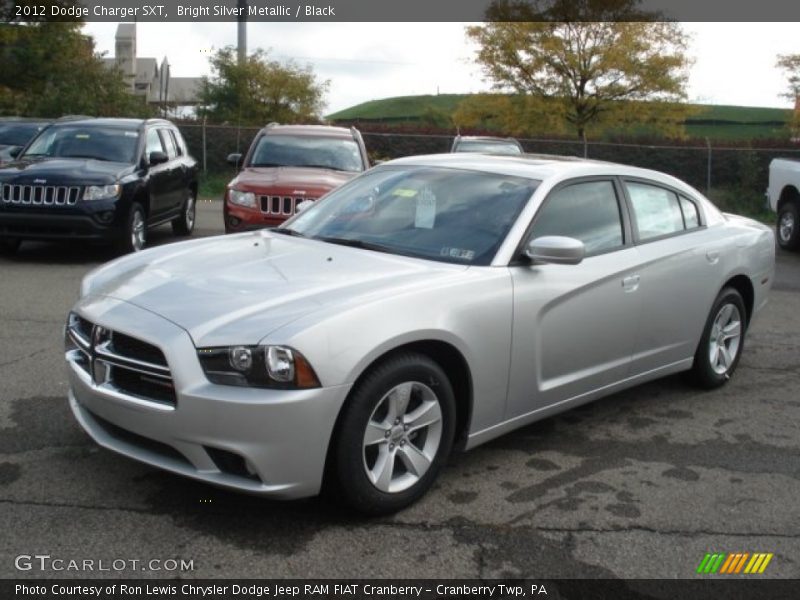 Bright Silver Metallic / Black 2012 Dodge Charger SXT