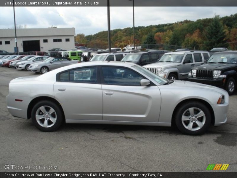 Bright Silver Metallic / Black 2012 Dodge Charger SXT