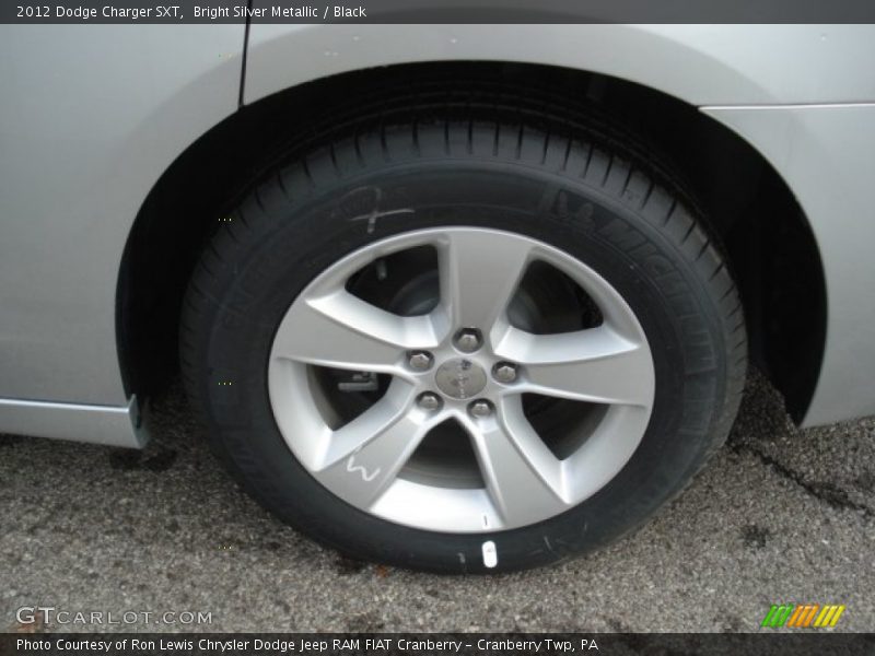 Bright Silver Metallic / Black 2012 Dodge Charger SXT
