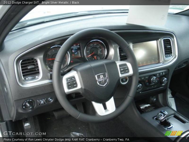 Bright Silver Metallic / Black 2012 Dodge Charger SXT