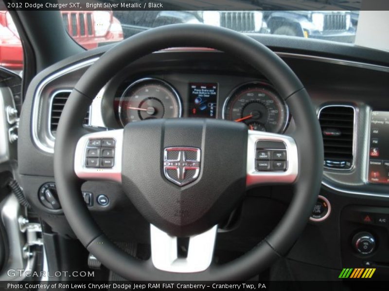 Bright Silver Metallic / Black 2012 Dodge Charger SXT