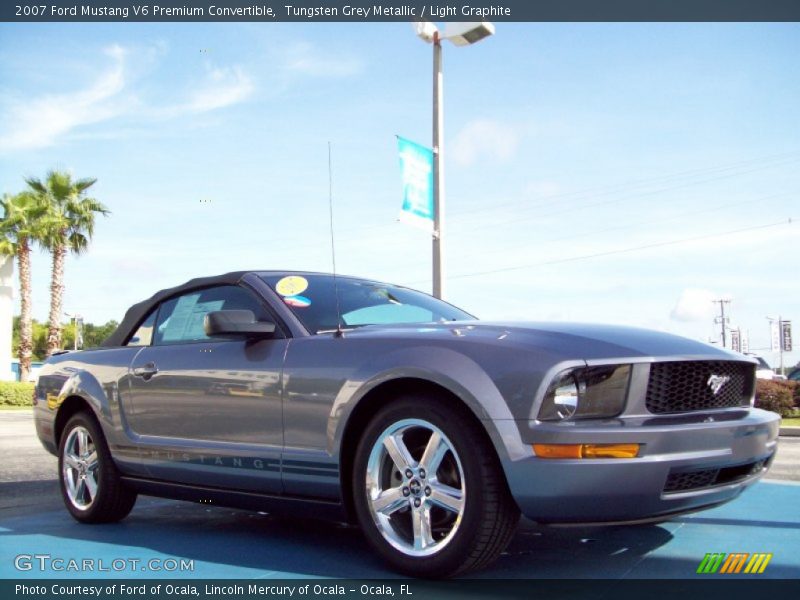 Tungsten Grey Metallic / Light Graphite 2007 Ford Mustang V6 Premium Convertible