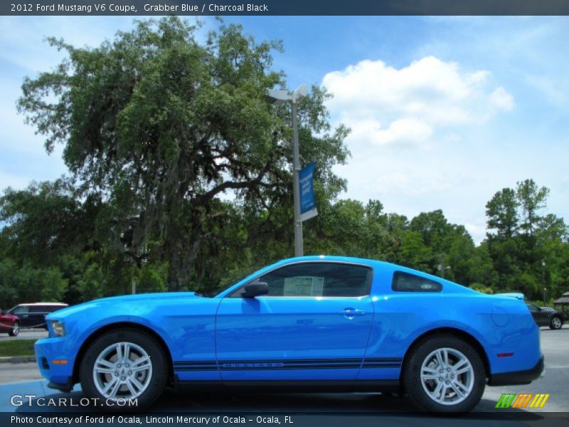 Grabber Blue / Charcoal Black 2012 Ford Mustang V6 Coupe