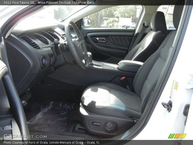 White Platinum Tri-Coat / Charcoal Black 2012 Ford Taurus SEL