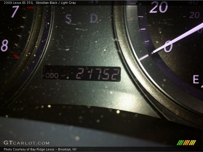 Obsidian Black / Light Gray 2009 Lexus ES 350