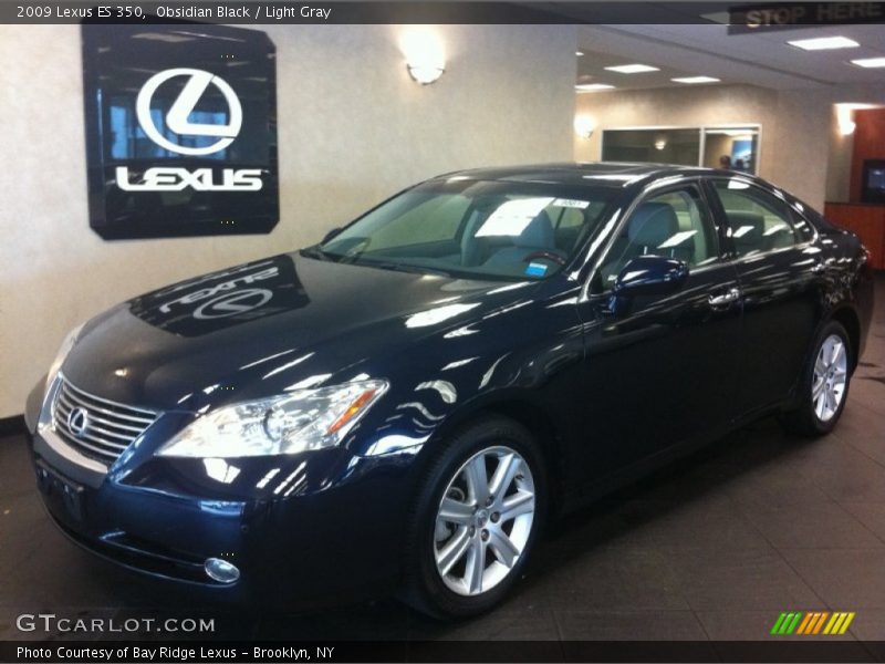 Obsidian Black / Light Gray 2009 Lexus ES 350