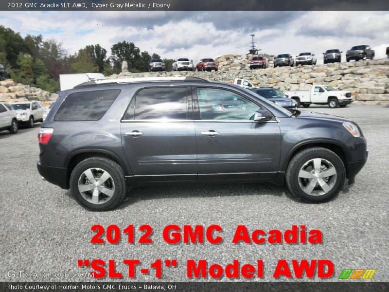 Cyber Gray Metallic / Ebony 2012 GMC Acadia SLT AWD