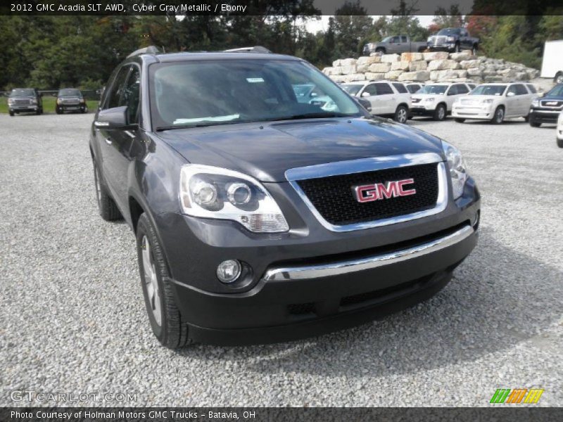 Cyber Gray Metallic / Ebony 2012 GMC Acadia SLT AWD