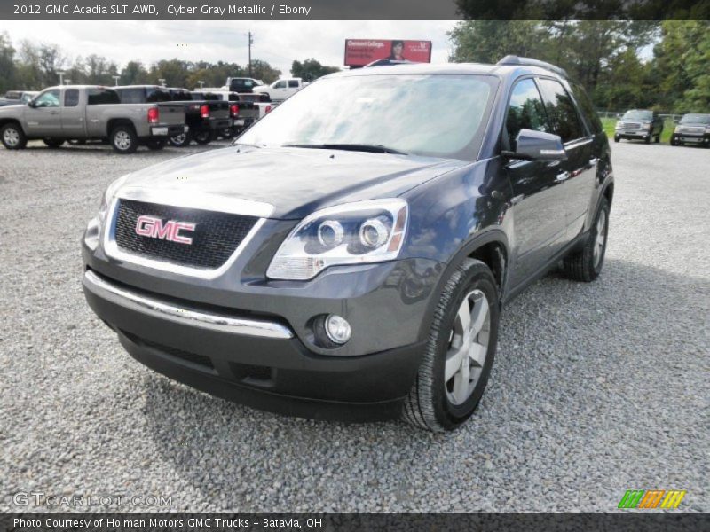 Cyber Gray Metallic / Ebony 2012 GMC Acadia SLT AWD