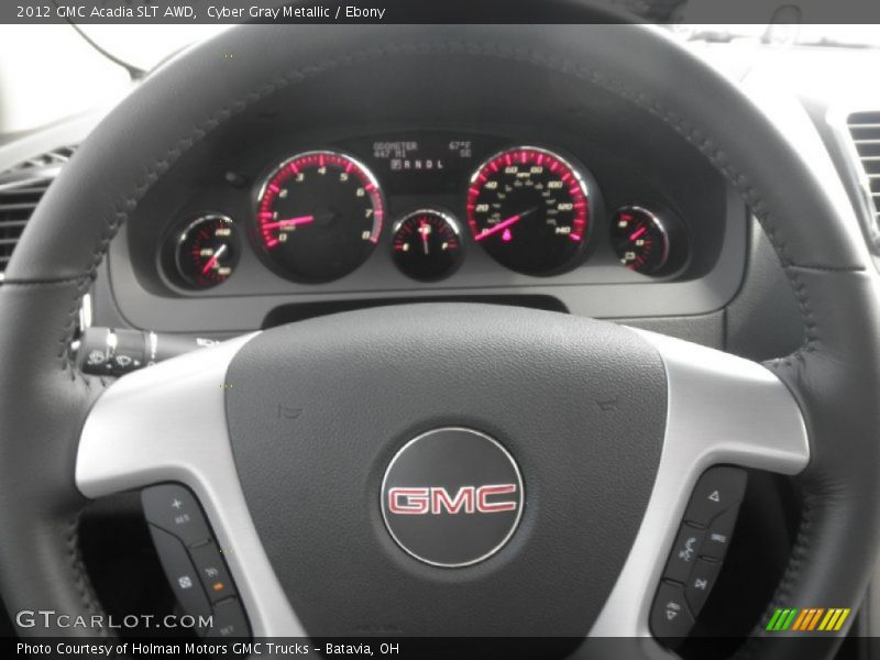 Cyber Gray Metallic / Ebony 2012 GMC Acadia SLT AWD