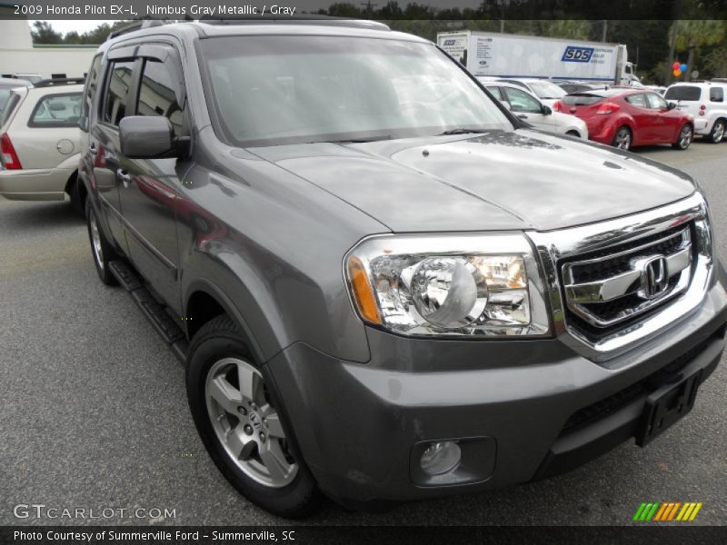 Nimbus Gray Metallic / Gray 2009 Honda Pilot EX-L