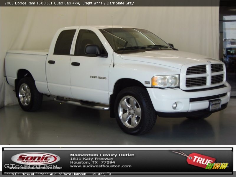 Bright White / Dark Slate Gray 2003 Dodge Ram 1500 SLT Quad Cab 4x4