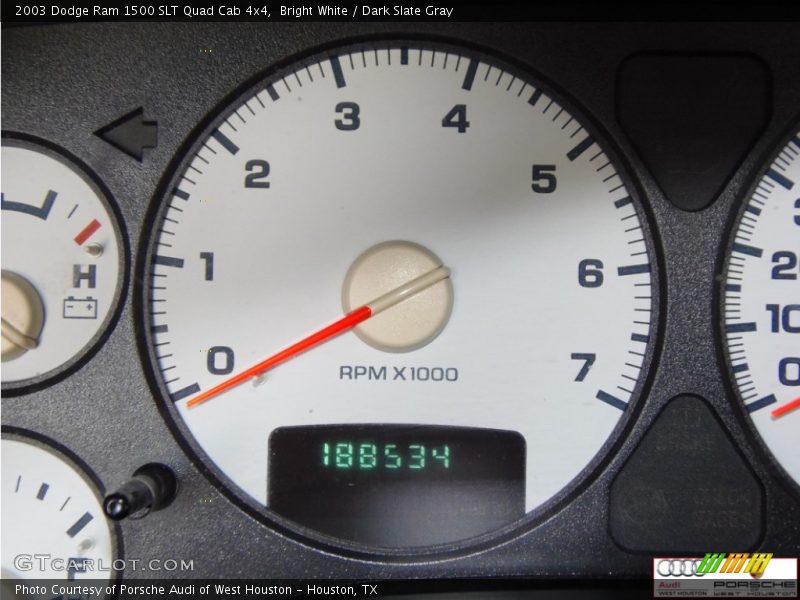 Bright White / Dark Slate Gray 2003 Dodge Ram 1500 SLT Quad Cab 4x4