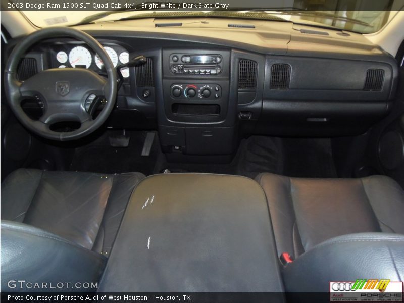 Bright White / Dark Slate Gray 2003 Dodge Ram 1500 SLT Quad Cab 4x4