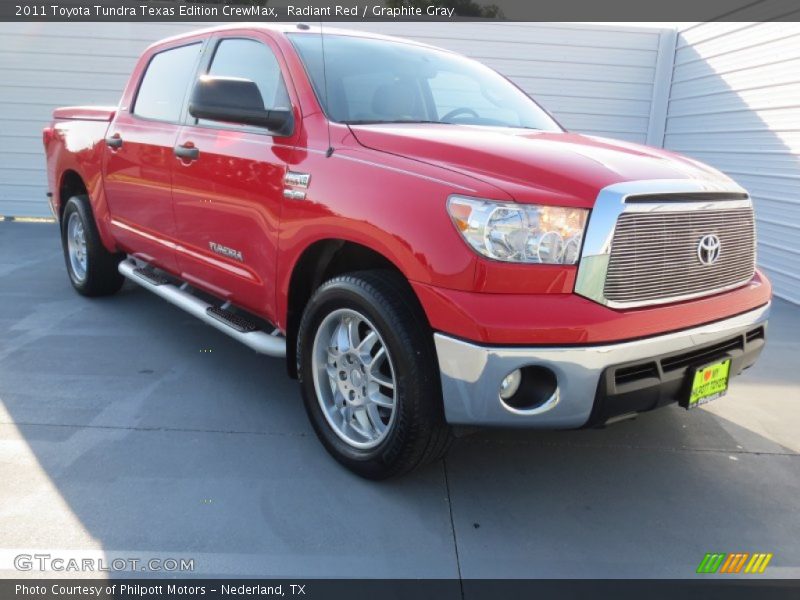 Radiant Red / Graphite Gray 2011 Toyota Tundra Texas Edition CrewMax
