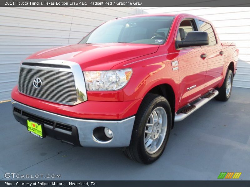 Radiant Red / Graphite Gray 2011 Toyota Tundra Texas Edition CrewMax