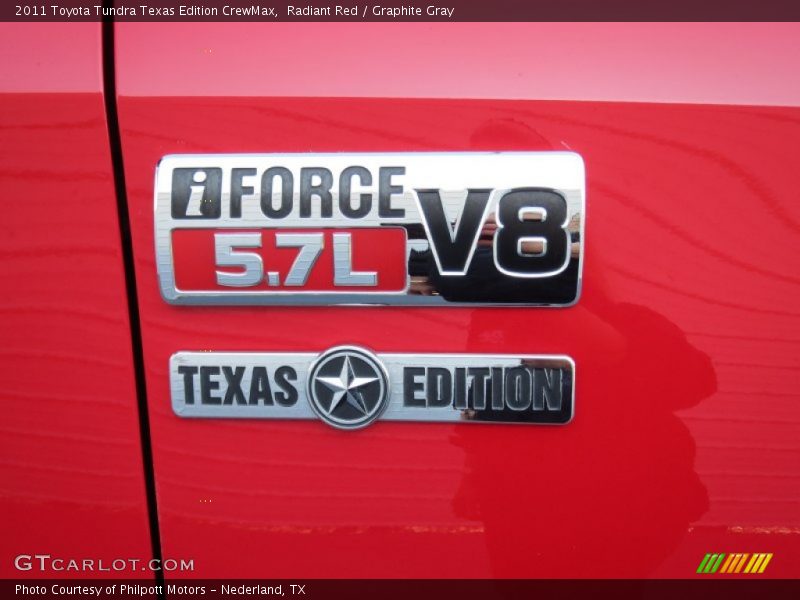 Radiant Red / Graphite Gray 2011 Toyota Tundra Texas Edition CrewMax