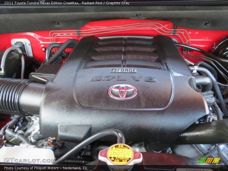 Radiant Red / Graphite Gray 2011 Toyota Tundra Texas Edition CrewMax