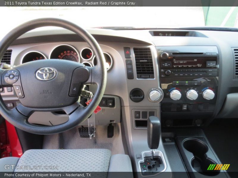 Radiant Red / Graphite Gray 2011 Toyota Tundra Texas Edition CrewMax