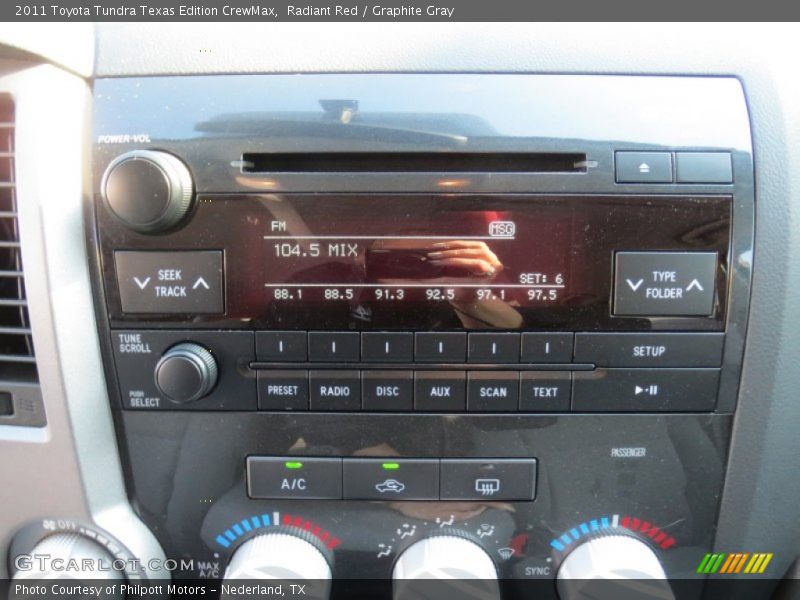 Radiant Red / Graphite Gray 2011 Toyota Tundra Texas Edition CrewMax