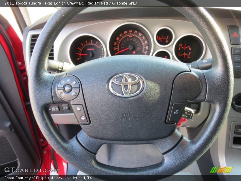 Radiant Red / Graphite Gray 2011 Toyota Tundra Texas Edition CrewMax