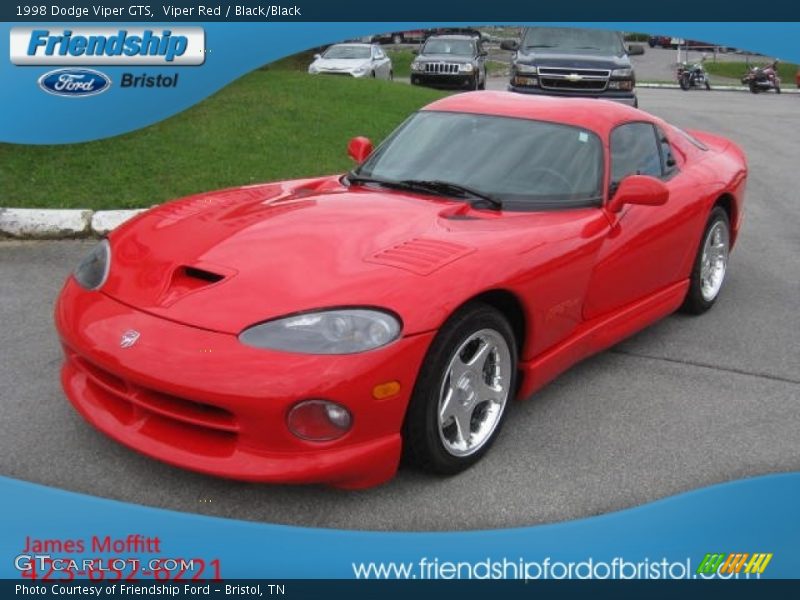 Viper Red / Black/Black 1998 Dodge Viper GTS