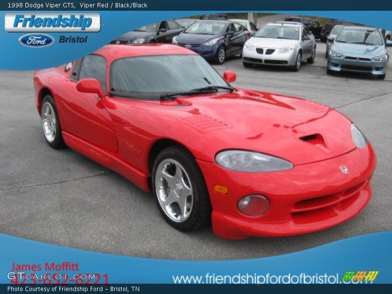 Viper Red / Black/Black 1998 Dodge Viper GTS